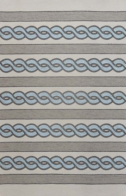 Kas Libby Langdon Hamptons 5235 Ivory Spa Cable Knit Rug