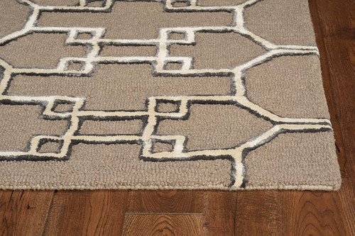 Kas Libby Langdon Upton 4305 Mocha Ink Asian Trellis Rug