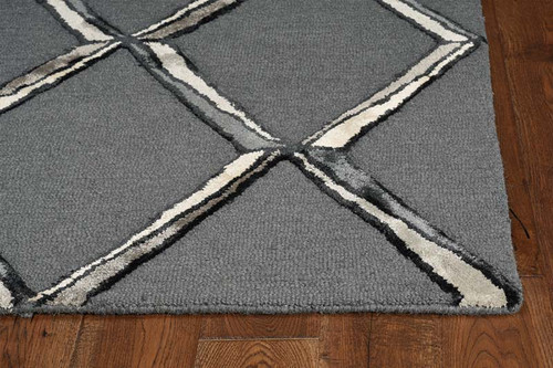 Kas Libby Langdon Upton 4308 Charcoal Silver Mod Scape Rug