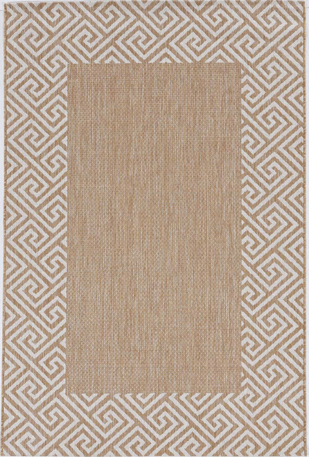 Kas Provo 5766 Natural Greek Key Rug