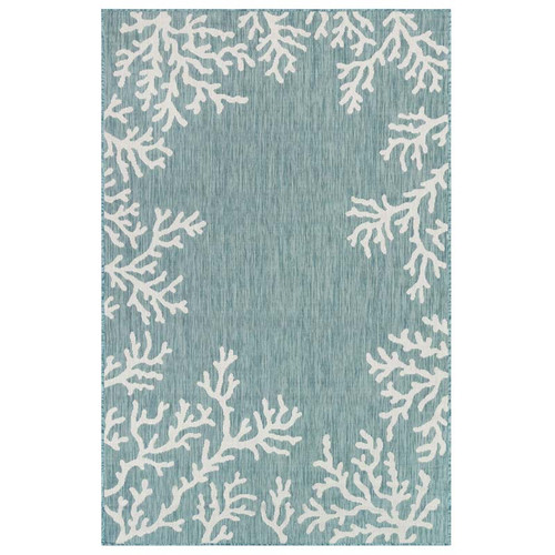 TransOcean Carmel 8448 04 Coral Border Aqua Rug