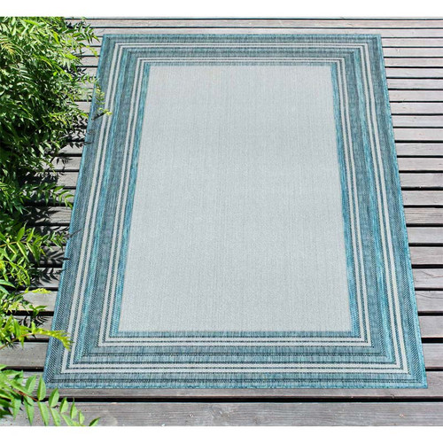 TransOcean Carmel 8425 04 Multi Border Aqua Rug