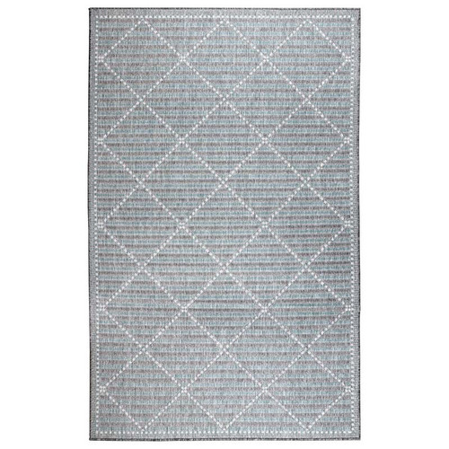 TransOcean Malibu 8225 04 Checker Diamond Aqua Rug