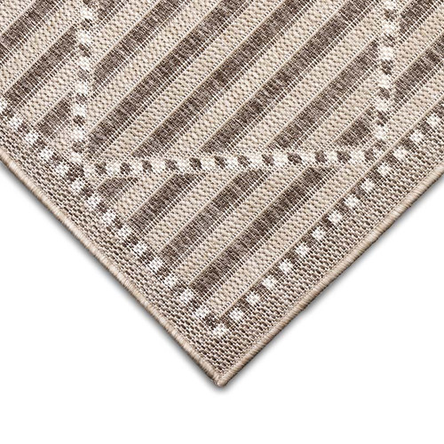 TransOcean Malibu 8225 12 Checker Diamond Neutral Rug