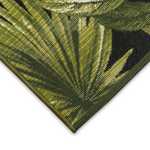 TransOcean Marina 8115 48 Jungle Leaves Black Rug