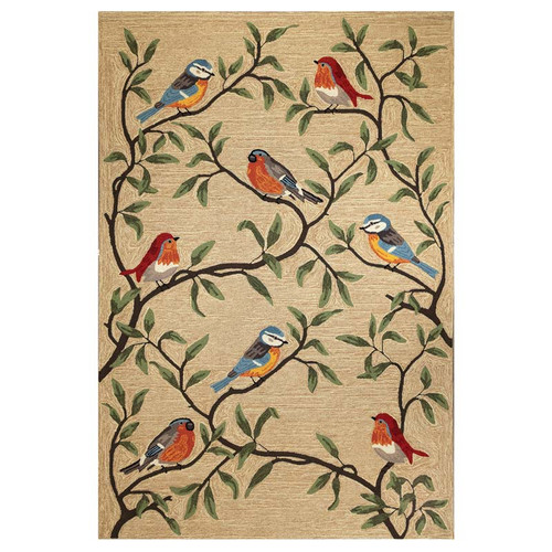 TransOcean Ravella 2270 12 Birds on Branches Natural Rug