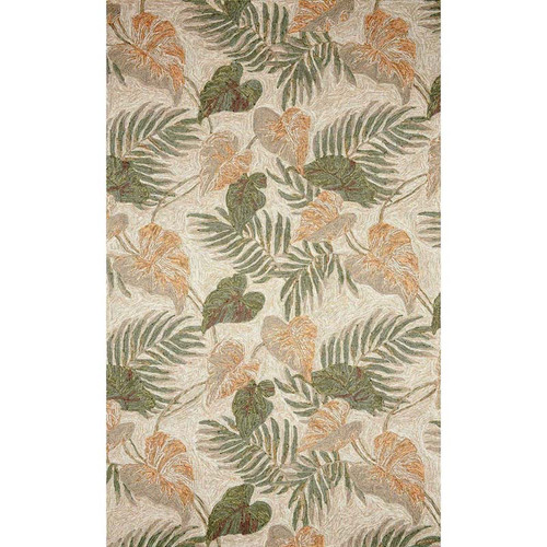 TransOcean Ravella 2066 12 Tropical Leaf Neutral Rug