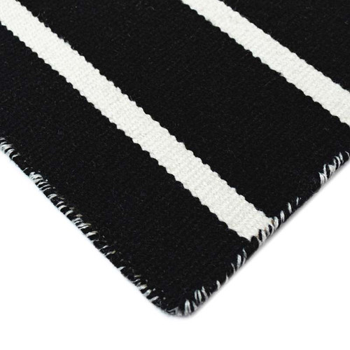 TransOcean Sorrento 6305 48 Pinstripe Black Rug