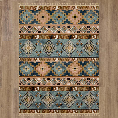 Karastan Rendition by Stacy Garcia 92419 60129 Zula Robins Egg Blue Rug