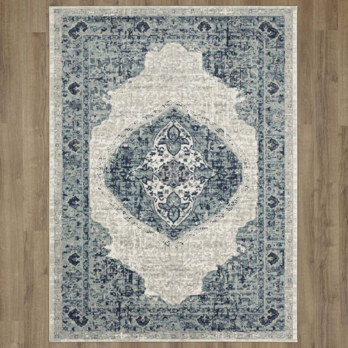 Karastan Zephyr 92117 60129 Acropolis Robins Egg Blue Rug