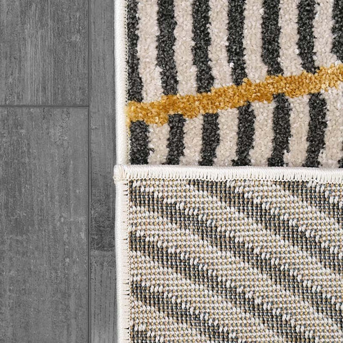 Dynamic Robin 1152 197 Ivory Dark Grey Gold Rug