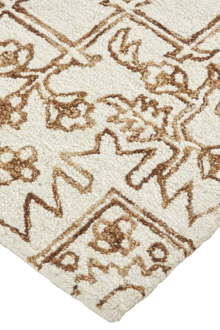 Feizy Belfort 8778F Ivory Brown Rug