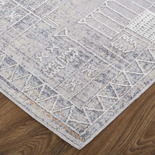 Feizy Francisco 39E6F Gray Ivory  Rug