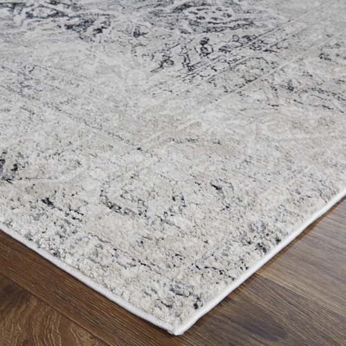 Feizy Macklaine 39FTF Ivory Black Rug