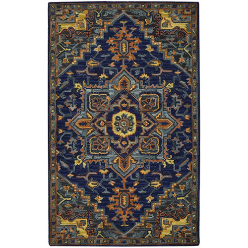 Amer Boho BOH-5 Evreux Blue Orange Rug