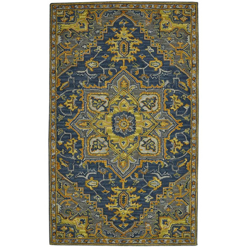 Amer Boho BOH-6 Evreux Blue Yellow Rug