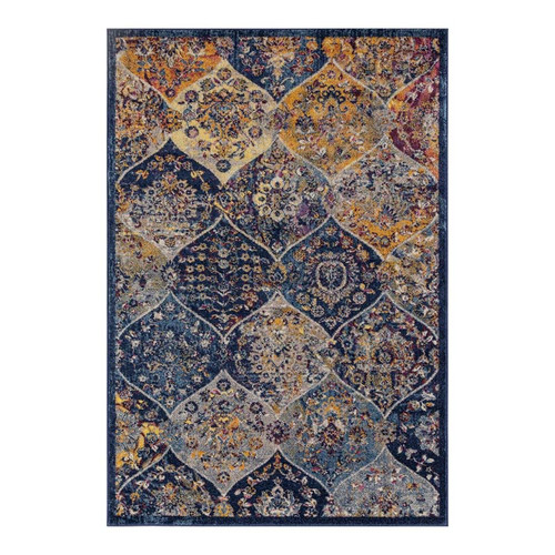 Amer Manhattan MAN-40 Anses Navy Orange Rug