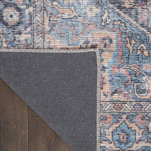 Nourison Nicole Curtis Series 1 SR101 Light Blue Multi Rug