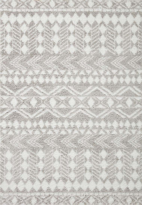 Loloi Bliss Shag BLS-05 Grey White Rug