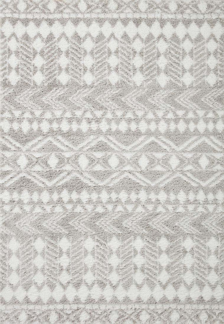 Loloi II Bliss Shag BLS-05 Grey White Rug