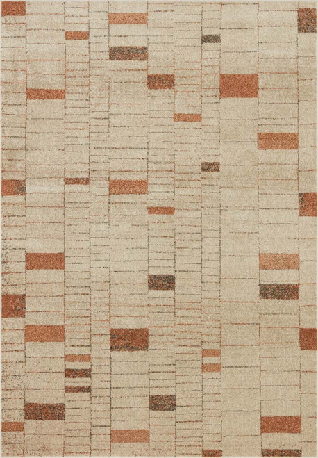 Loloi II Bowery BOW-02 Tangerine Taupe Rug