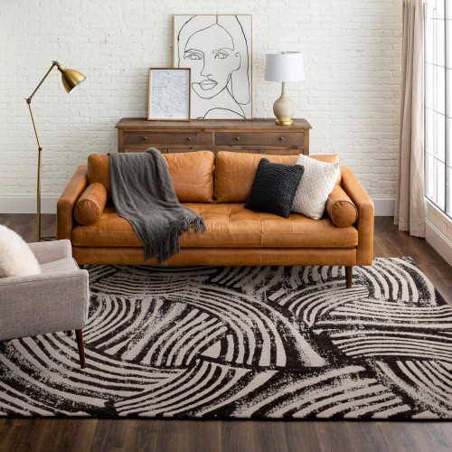 Karastan Rendition by Stacy Garcia Home 92606 90166 Arcoa Obsidian Rug