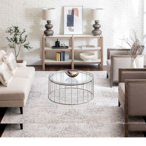 Karastan Solitude R1043 910 Via Salaria Cream Beige Rug