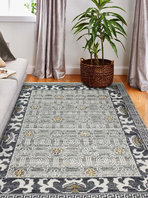 Bashian Artifact A154-AR104 Grey Rug