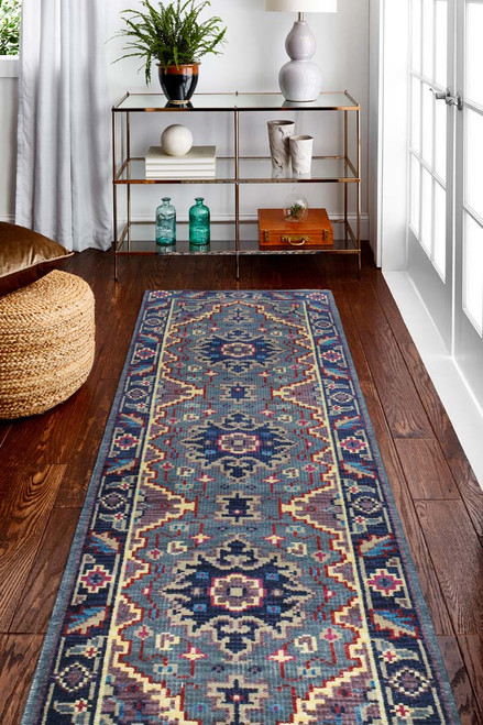 Bashian Artifact A154-AR109 Teal Rug