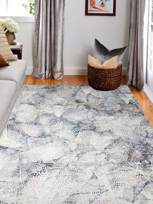 Bashian Cambridge C191-CM110 Ivory Blue Rug