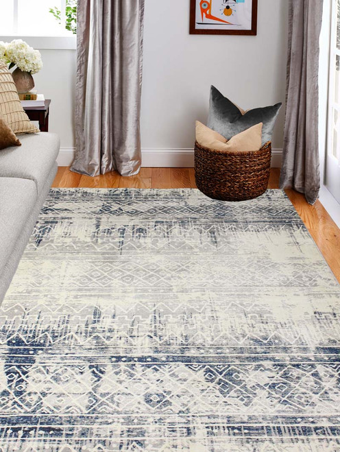 Bashian Cambridge C191-CM111 Blue Beige Rug