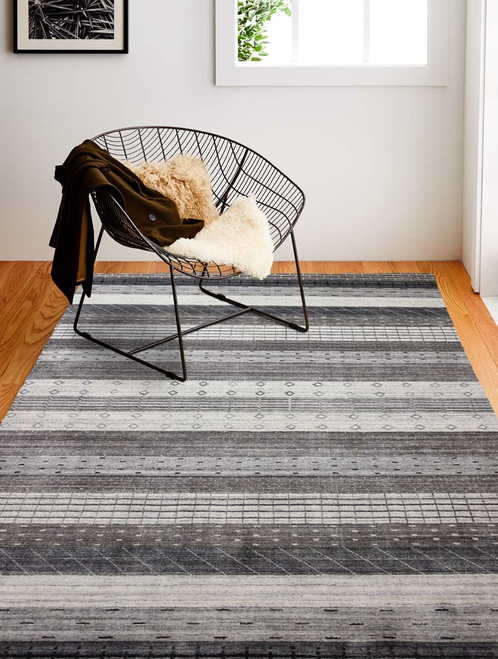 Bashian Terrain I167-BLN25 Grey Rug