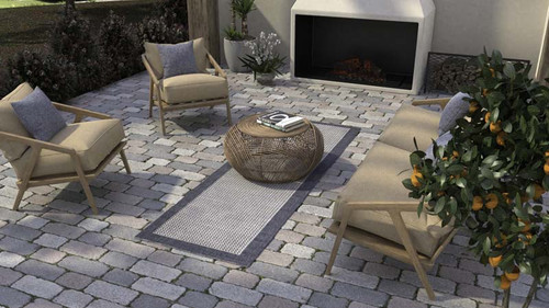 Bashian Lanai L126-LAN108 Grey Blue Rug