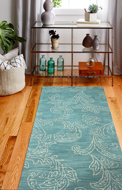 Bashian Venezia R120-CL142 Teal Rug