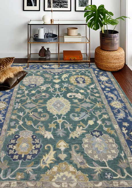 Bashian Venezia R120-CL218 Green Rug