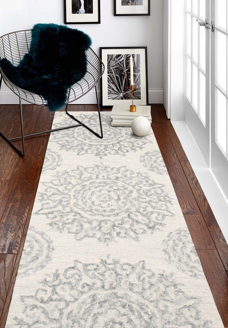 Bashian Verona R130-LC175 Ivory Slate Rug