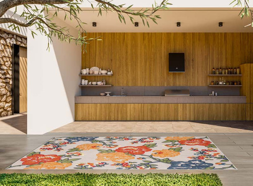 Kas Calla 6937 Ivory Floral Vine Rug