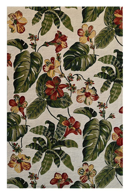 Kas Cove 3001 Ivory Tropical Island Rug