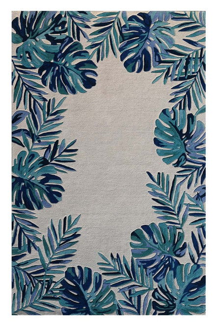 Kas Cove 3004 Ivory Blue Tropics Rug