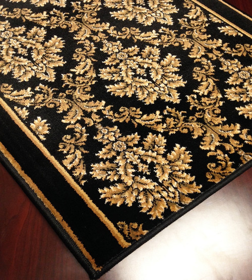 Cersei 2069BK Tapestry Black Carpet Hallway and Stair Runner - 33" x 23 ft