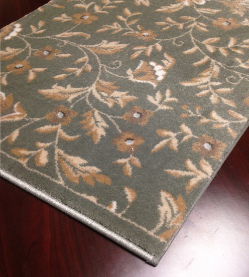 Pisa 6674 Light Green Carpet Hallway and Stair Runner - 30" x 38 ft