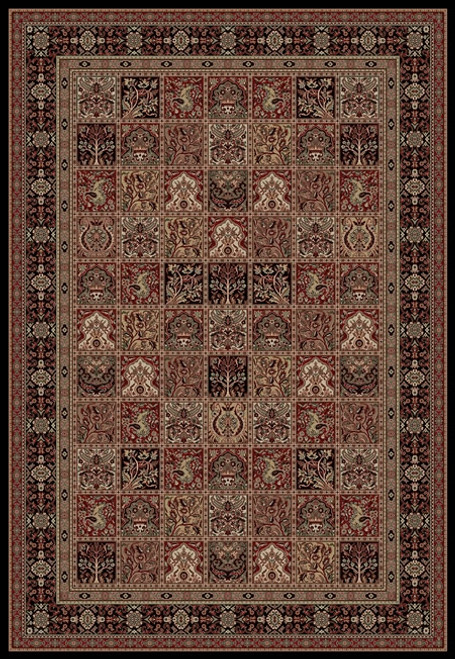 Concord Persian Classics 2043 Panel Black Area Rug