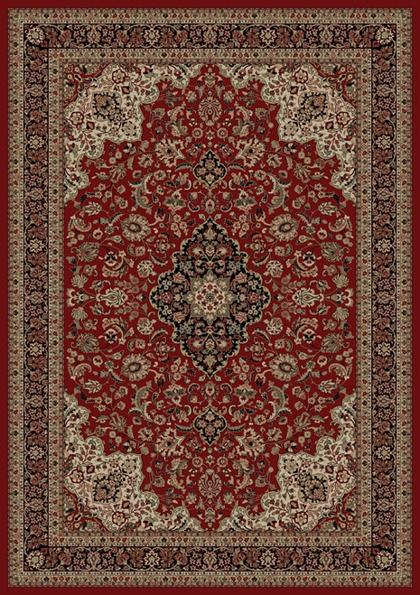 Concord Persian Classics 2080 Medallion Kashan Red Area Rug