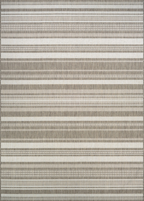 Couristan Recife Gazebo Stripe 5313-2312 Champ Taupe Area Rug