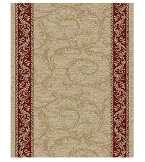 BRI01 Beige Carpet Hallway and Stair Runner - 26" x 8 ft