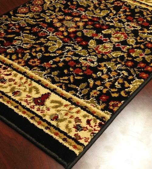 BRI02 Black Carpet Hallway and Stair Runner - 26" x 27 ft
