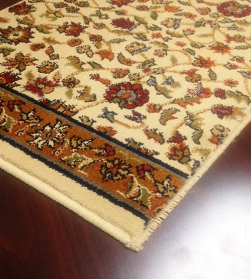 BRI03 Beige Rust Carpet Hallway and Stair Runner - 26" x 15 ft