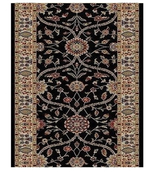 BRI05 Black Carpet Hallway and Stair Runner - 26" x 16 ft