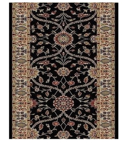BRI05 Black Carpet Hallway and Stair Runner - 26" x 24 ft