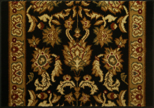 RIO01 Black Carpet Hallway and Stair Runner - 26" x 21 ft